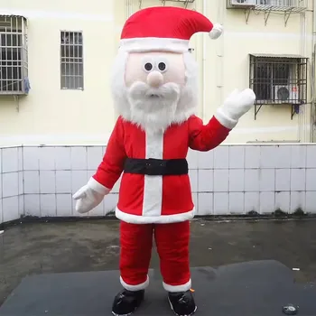 MOQ 1 PCS Custom Adult Size Custom Made Father Cartoon Christmas Character Santa Claus Mascot Costumes For Party