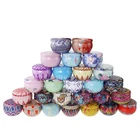 Hot Sale 4Oz Stock Round Metal Tea Candy Container Tin Can Gift Box Tinplate Jar Scented Candle Jar