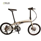 Folding Bike Folding Reliable Quality Folding Bike Adult Frameset Folding Bike 20" 9 Speed Crius Velocity-D Brake