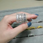 Rings Eternity Ring Bands Rings Ring 925 RINNTIN SR205 Sterling Silver 925 Engagement Rings Women Jewelry Shiny Cubic Zirconia Eternity Ring Wedding Bands