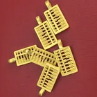 Gold Pendant Gold Abacus 24k 999 Pure Real Gold Charm Pendant