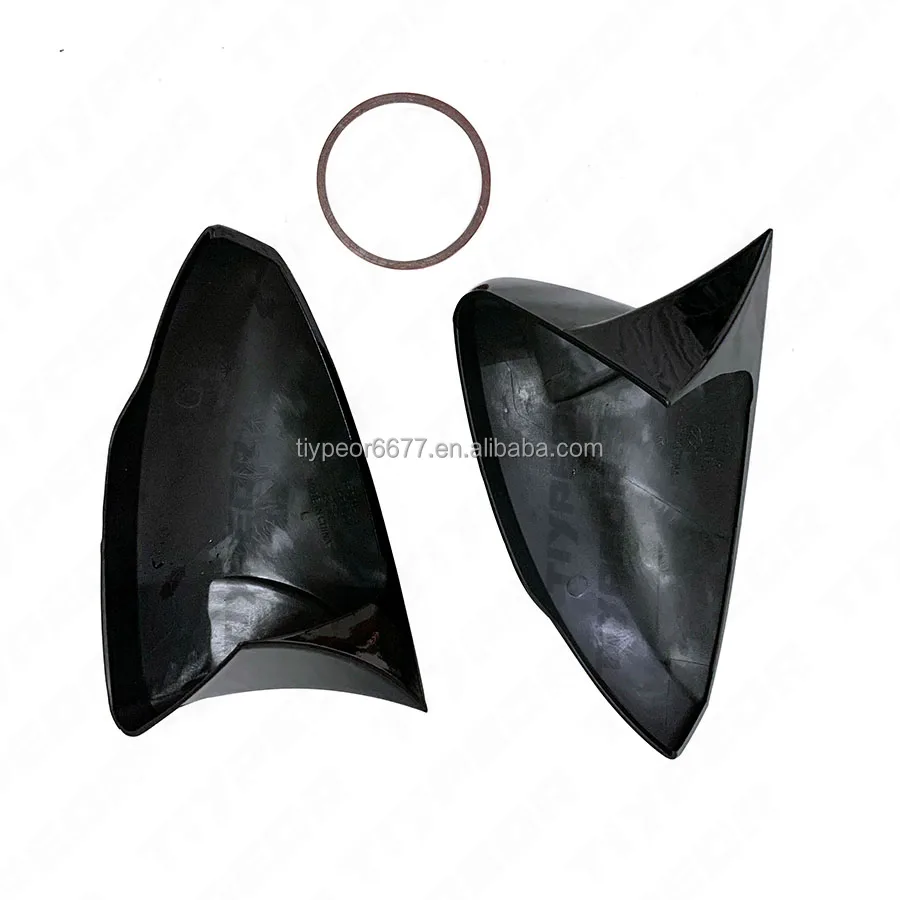 product for vw volkswagen polo 2019 2023 wing mirror cap covers bat style glossy black one pair-8