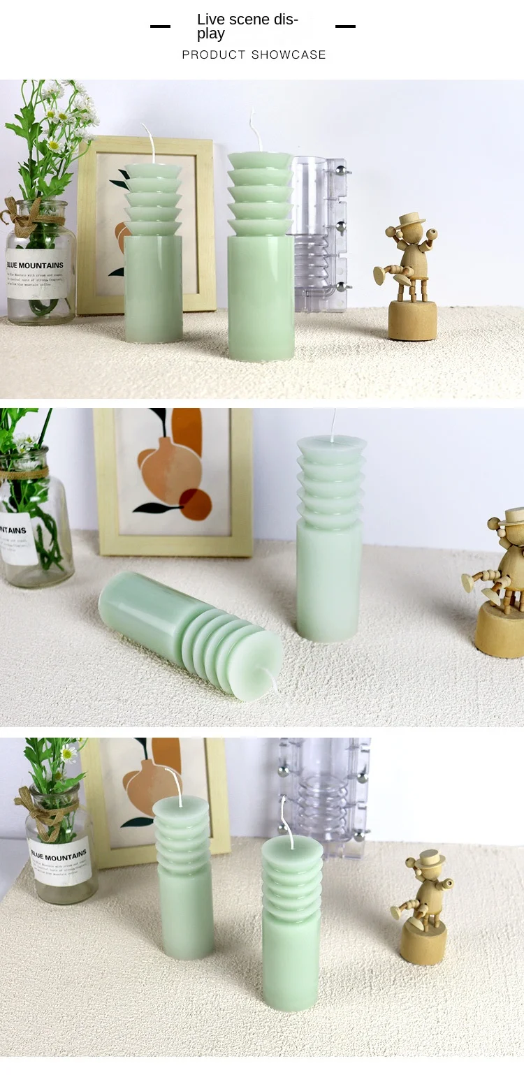 Five Layer Roman Pillar Candlestick Candle Mold Diy Acrylic Candle Mold