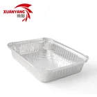 Airline Foil Take Out Foil Container Factory Airline Aluminum Tray Smooth-Wall Foil Food Containers With Lids Catering