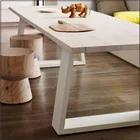 Top Table Senfan Metal Tube MDF Top Modern Nordic Mesa De Comedor Home Furniture Dining Room Table