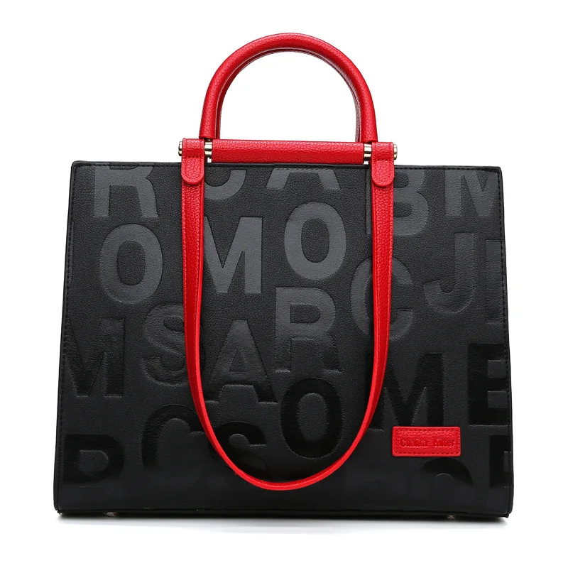 Trendy Women Big Handbag Wholesale PU Leather Large Capacity Tote Hand Bag