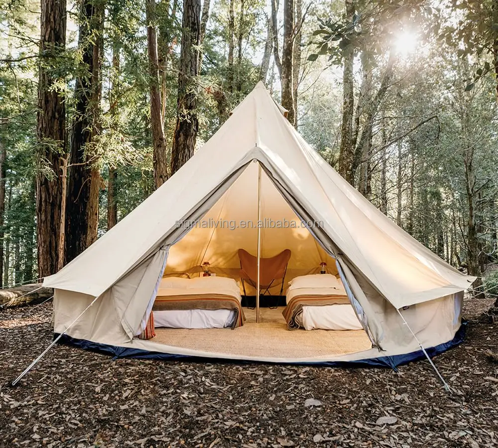 New design outdoor camping cotton canvas shelter canvas tent