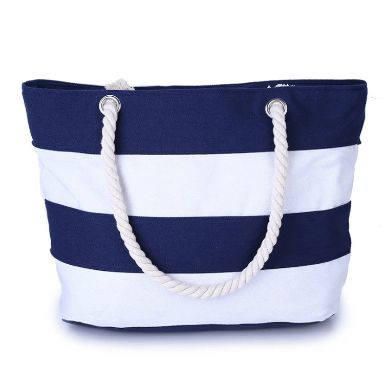 canvas beach bags with rope handles