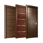 Door Wood Walnut Interior Door MDF Bedroom Modern Wooden Door With Bathroom Door