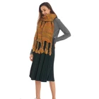 Wool Scarf Winter Warm Knitted Wool Scarf For Lady