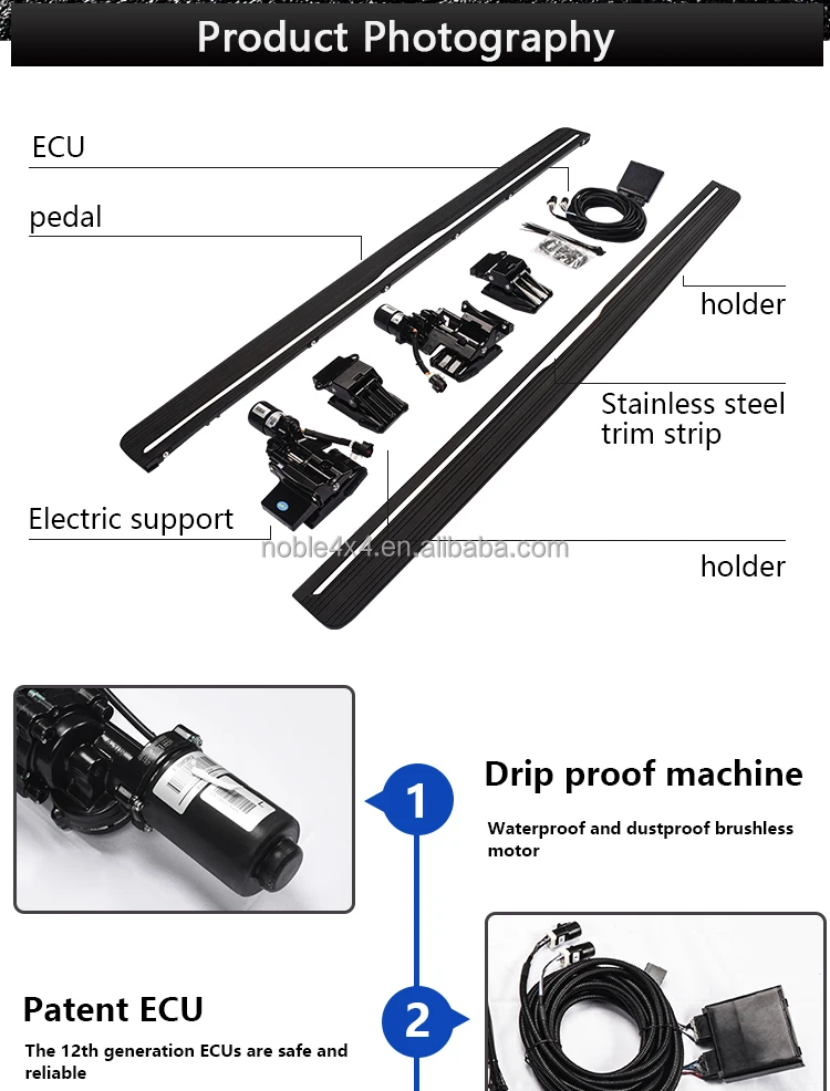 Noble Manufacturers Waterproof Car Accessories Electric Side Step Power Running Board for DOGE Ram Rampage 2023+ factory