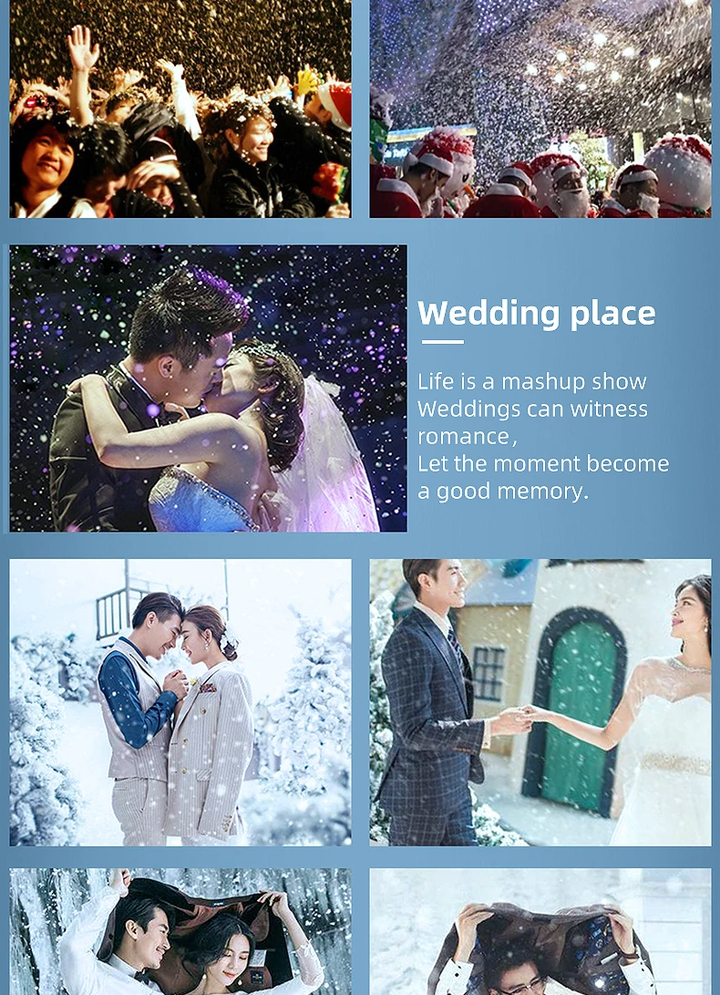 SHTX Small Artificial Snow Making Machine for Stage Christmas Day Party Events Wedding Outdoor 1500W Snowflake Machine Indoor