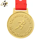 Awards And Medals High Quality Gold Metal Design Your Own Logo Custom Marathon Running Award Medal
