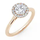 Gold Diamond Gold Engagement Ring New Trendy Fashionable 10K Rose Gold Moissanite Diamond Ring Engagement