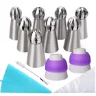 Cake Cupcake Cake Decorating Icing Tips 22 Pcs Stainless Steel Russian Piping Tips Set
