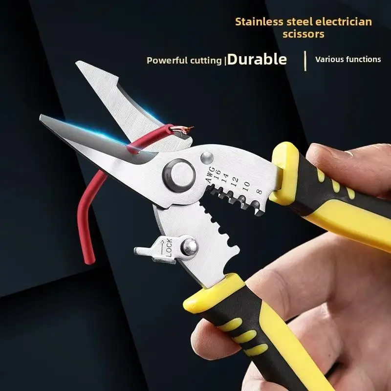 Multi-functional Powerful Electrician Wire Stripper Scissors