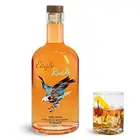 Bottle 375 Ml Glass Bottle Transparent Glass Strip Top Bottle With Stained Wooden Strip Top And Natural Cork Stopper