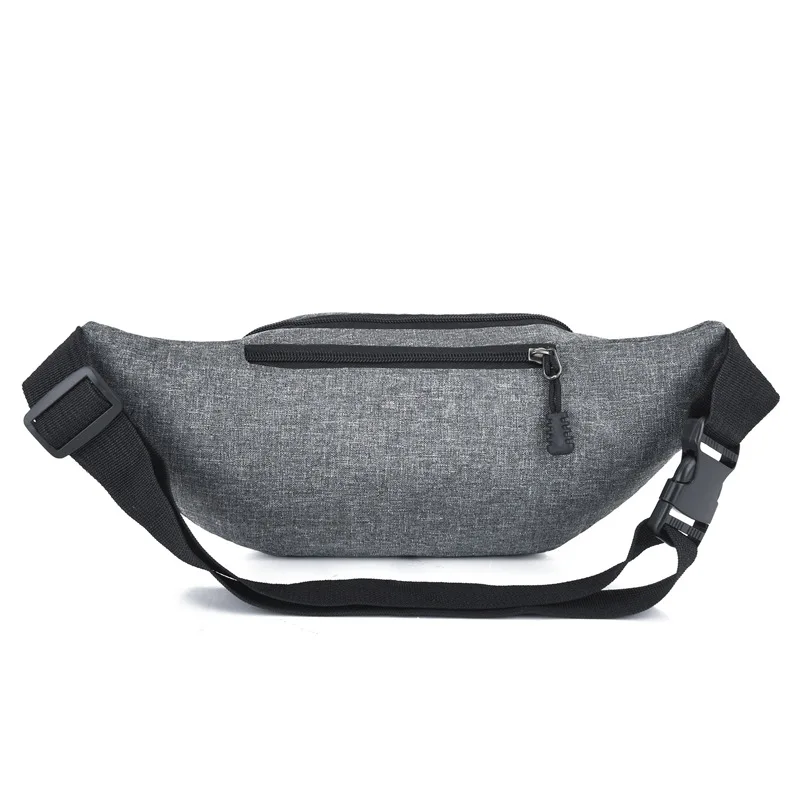 Customizable women's belt purse Zipper Travel Hiking Waterproof leisure large capacity phone canvas Fanny pack