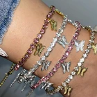 Fashion Fashion Jewelry Bracelet Handmade Rhinestone Butterfly Anklet For Women Girls 21524