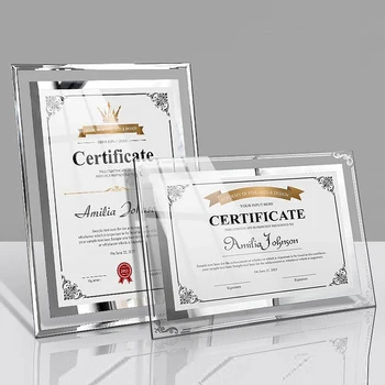 High Performance Certificate Honor Frame  Award Certificate Frame Hanging Wall  Crystal Certificate Frame