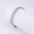 Silver Bracelet Jewelry Silver Color Cuban Bracelet Sterling Silver Ankle Braceletwomen Link Chain