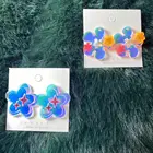 Acrylic Earring 2021 New Design Simple Fashion Korean Girls Dazzle Colour Stars Acrylic Earring