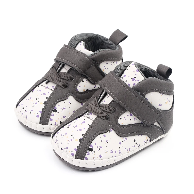 Colorful Little Graffiti Baby High-top Wear-resistant Soft-soled Non-slip Toddler Shoes details
