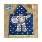 Digital printed high quality baby beach towel hooded poncho