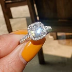 Diamond Ring Rings Hundred Match No Color Loss Wedding S925 Sterling Silver High-end Moissanite Diamond Ring