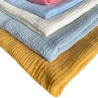 Muslin Fabric High Quality Absorption Woven Dyed Multicolor Optional Wholesale Muslin Fabric For Pajamas