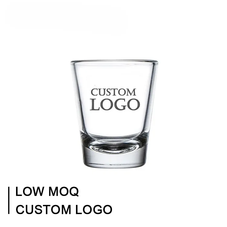 custom logo whiskey cup wine blanks espresso sublimation glass shot glasses