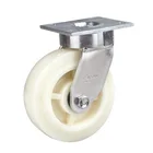 White Caster Customized PU/Performa Rubber/White Jade Nylon Heavy Duty Swivel Caster With Brake
