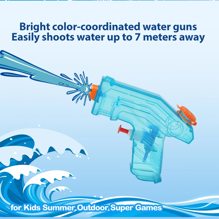 product 4pcs transparent mini water guns outdoor summer battle set for pool parties fights small hands design for kids water game-2