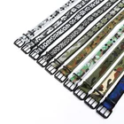 Belt Custom Printed Camouflage Cotton Polyester Double Eyelet Web Canvas Belt For Casual Jeans