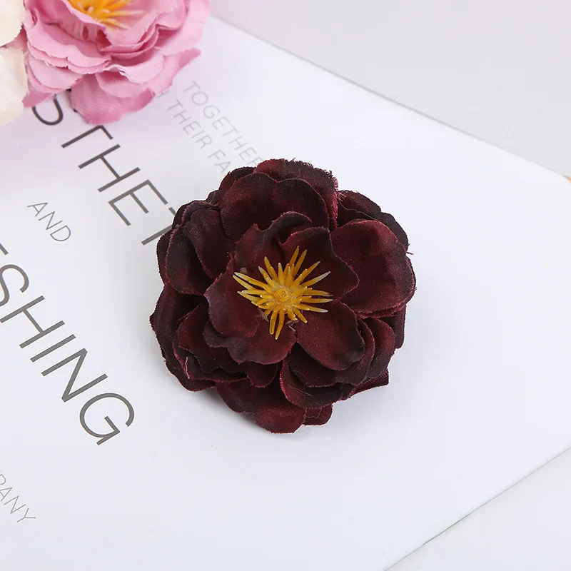 Silk Mini Camellia Flower Head Artificial 5CM Rose Head for Sale ...