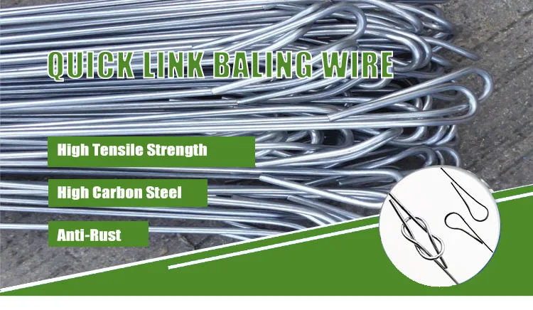 Factory Price Sale Quick Link Galvanized Cotton Baling Wire Double Loop