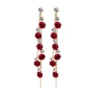 Red Earrings Hobbyworker Red And Purple Fringed Diamond Stud Earrings For Women Jewelry