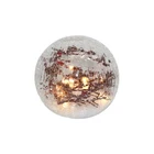 Glass Ball Round 4.6" Led Crackle Glass Ball Shimmering Tabletop Deco Orbs