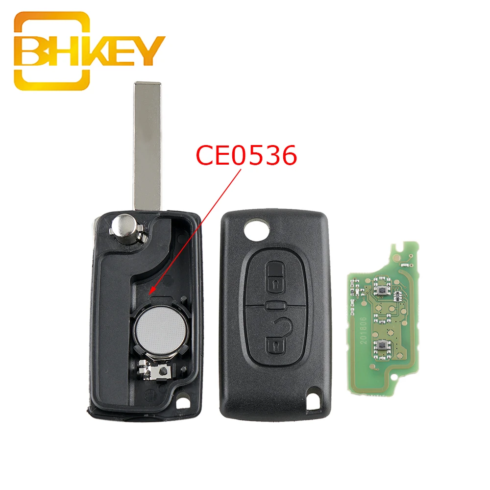 Car Remote Key  for CITROEN C2 C3 C4 C5 Berlingo Picasso CE0536 FSK 2 Buttons 