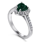 Ring Engagement Classic Halo Ring Heart 1ct 925 Sterling Silver Engagement Wedding Colorful Ring For Party