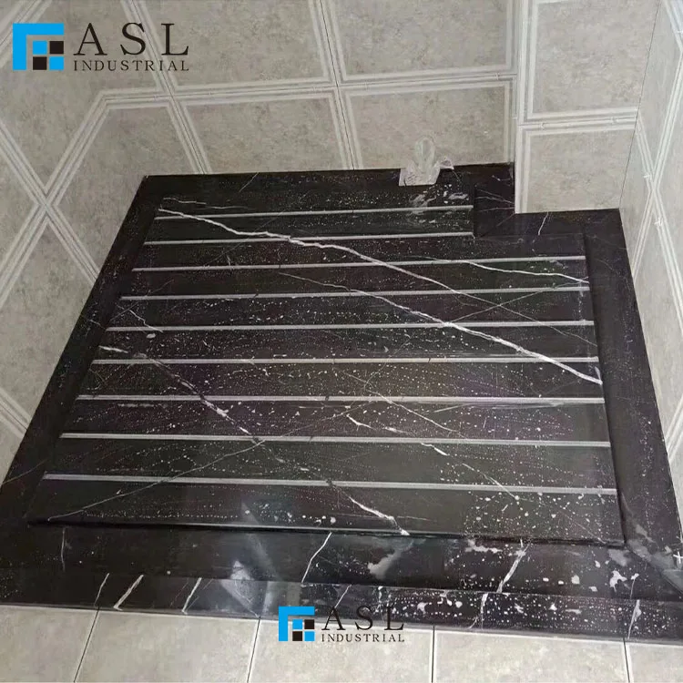 Polished natural white veins glossy black floor tiles design bathroom stone slab Chinese floor nero Margiua tiles and pure blac