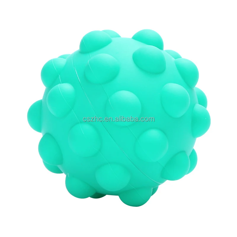 3D Anti-Pressure Push Bubbles Popper Bouncing Ball Silicone Decompression Fidget Sensory Toy