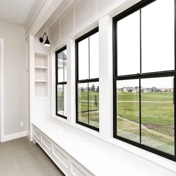 ALUFRONT Modern European Standard Aluminum Alloy Sliding Vertical Windows & Doors Roller Blind Insect Control Tempered Glass