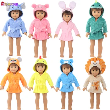 Newest Arrival Hot Sale American Doll Girl Colorful Animal Print Nightgown 18 Inch Fashion Colorful Doll Clothes