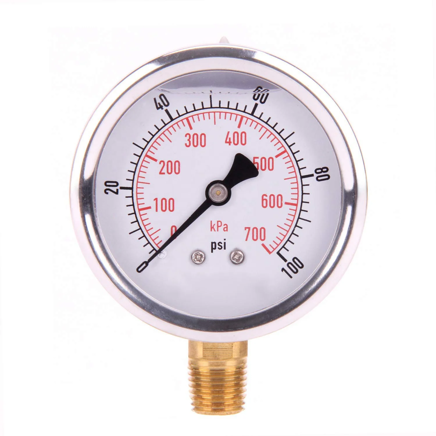 Calibrador de presión-Dial de 63mm 1/4" entrada inferior 