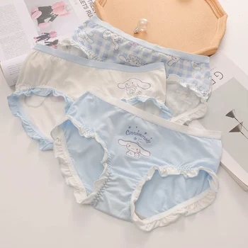 Sanrio Cartoon Ruffled Underwear Cinnamoroll Kuromi Kawaii Sweet High