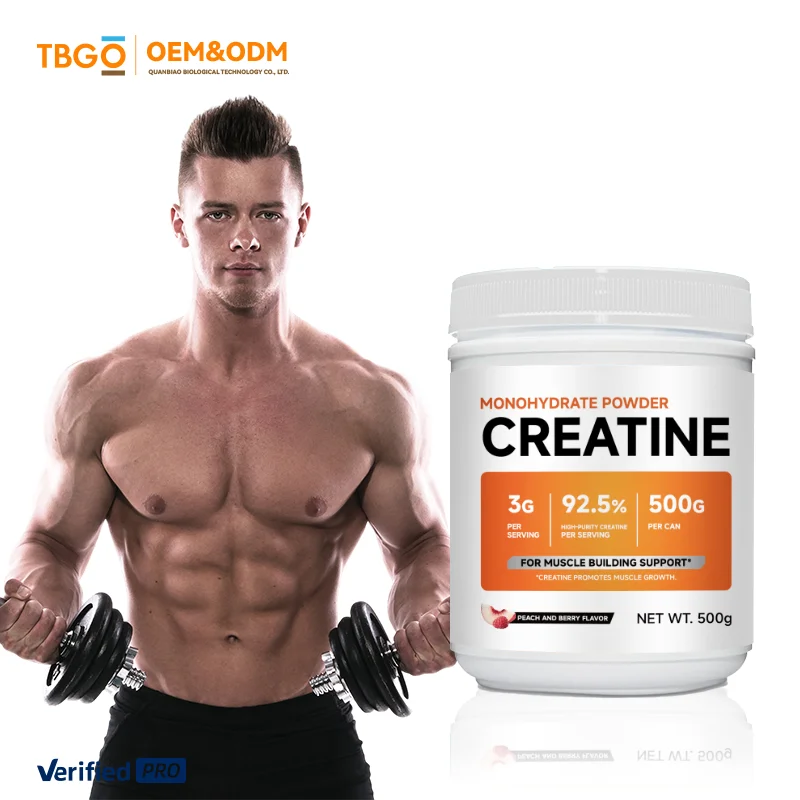 odm creatine monohydrate powder creatine 500g men power creatine monohydrate powder for men peach and berry flavor-7