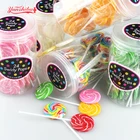 Sweet Lollipop 12g Round Flat Sweet Swirl Lollipops Hard Candy In Jars