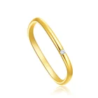 18k Gold Ring Gold Design Ring 1.1g 18k Real Pure Solid Gold Square Diamond Ring