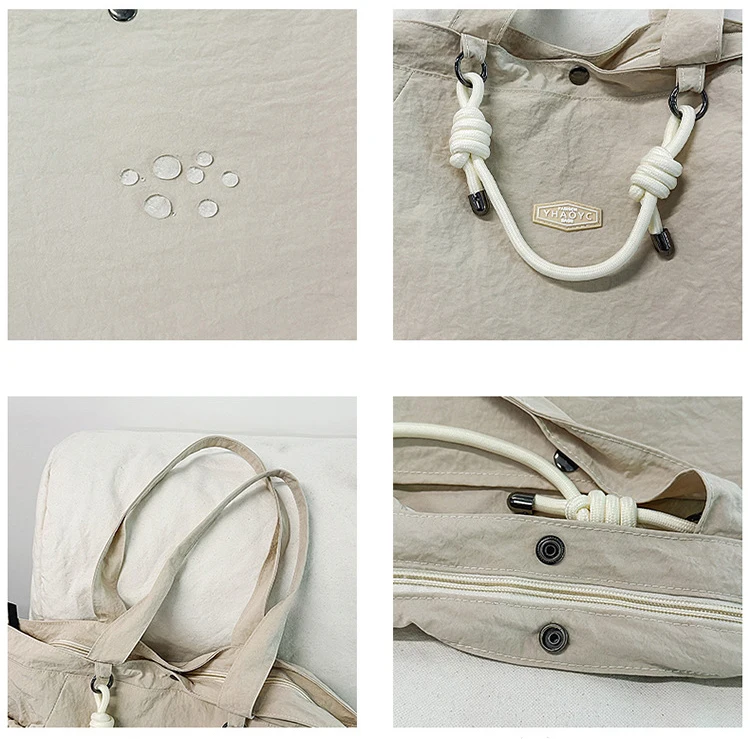 Unisex Large Capacity Lightweight Commuting Shopping Tote Bag Fashionable Casual Zipper Closure Shoulder Bag supplier